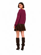 Maglia JDY Badut Bordeaux traforata 15302387 /Windsor Wine JDY 