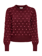 Maglia Jdy Sigrid Bordeaux con pois 15304813 /Windsor Wine JDY 