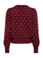 Maglia Jdy Sigrid Bordeaux con pois 15304813 /Windsor Wine JDY 