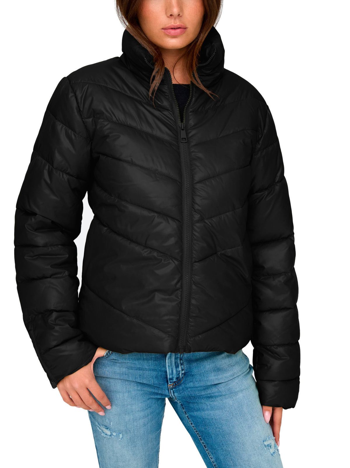 Piumino JDY Fiona Nero con trapuntatura a V 15330086 /Black JDY 