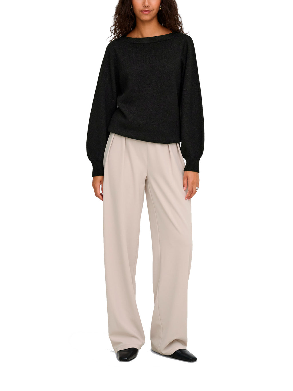 Maglia JDY Rue Nero con scollo ampio 15330648 /Black JDY 