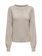 Maglia JDY Rue Beige con scollo ampio 15330648 /Chateau Gray JDY 