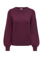 Maglia JDY Rue Bordeaux con scollo ampio 15330648 /Winetasting JDY 