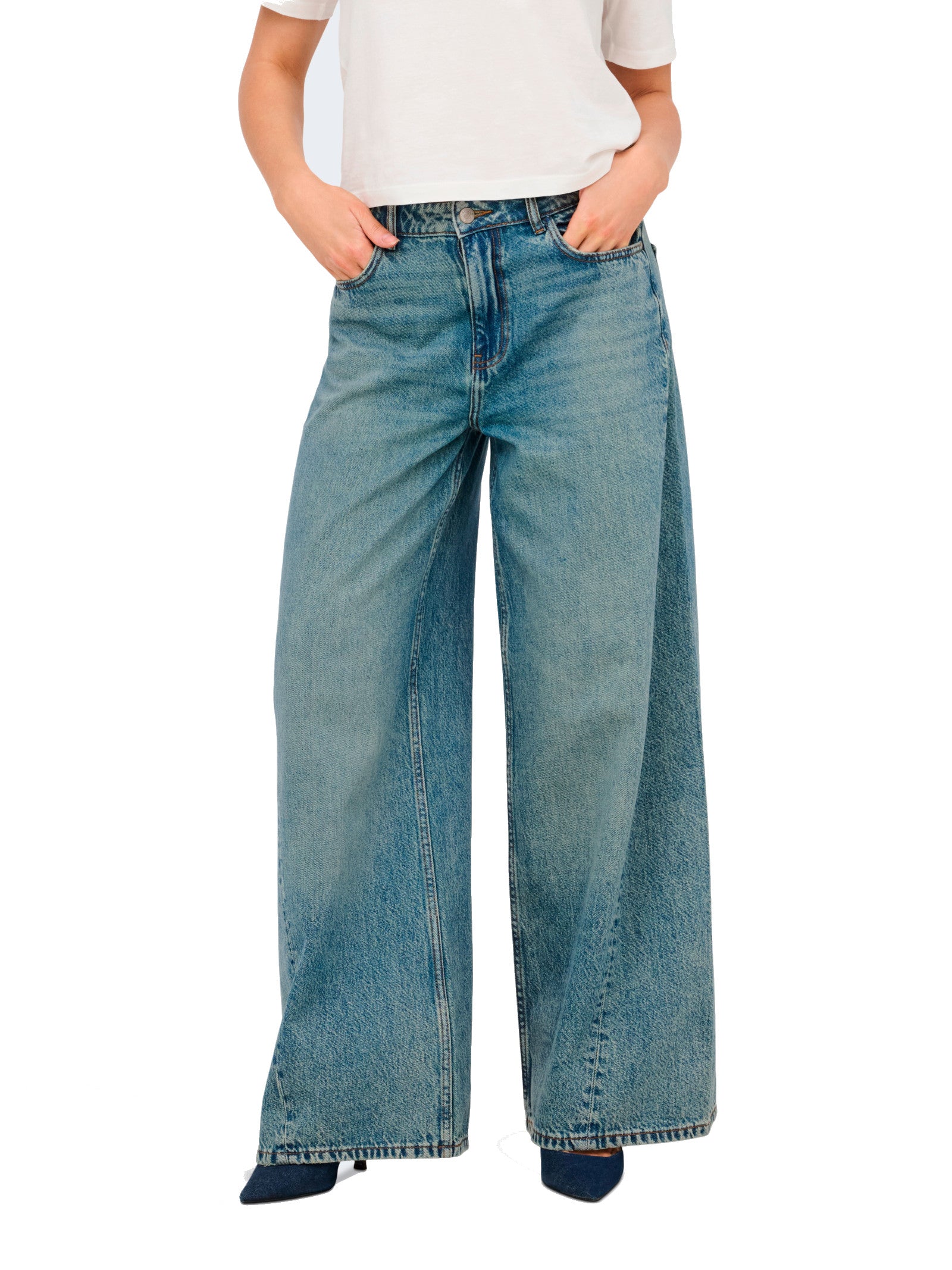 Jeans Jdy Carina medium Blue Denim wide fit 15342782 /Medium Blue Denim JDY 