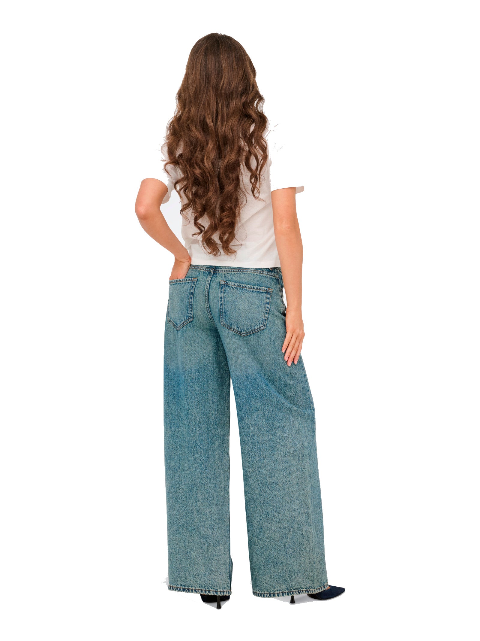 Jeans Jdy Carina medium Blue Denim wide fit 15342782 /Medium Blue Denim JDY 