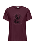 T-shirt JDY Bibbi Bordeaux con stampa 15356686 /Windsor Wine JDY 