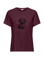 T-shirt JDY Bibbi Bordeaux con stampa 15356686 /Windsor Wine JDY 