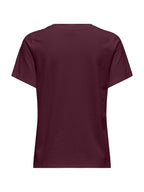T-shirt JDY Bibbi Bordeaux con stampa 15356686 /Windsor Wine JDY 