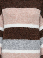 Maglia JDY Zoey Marrone girocollo a righe 15359620 /Chocolate Brown JDY 