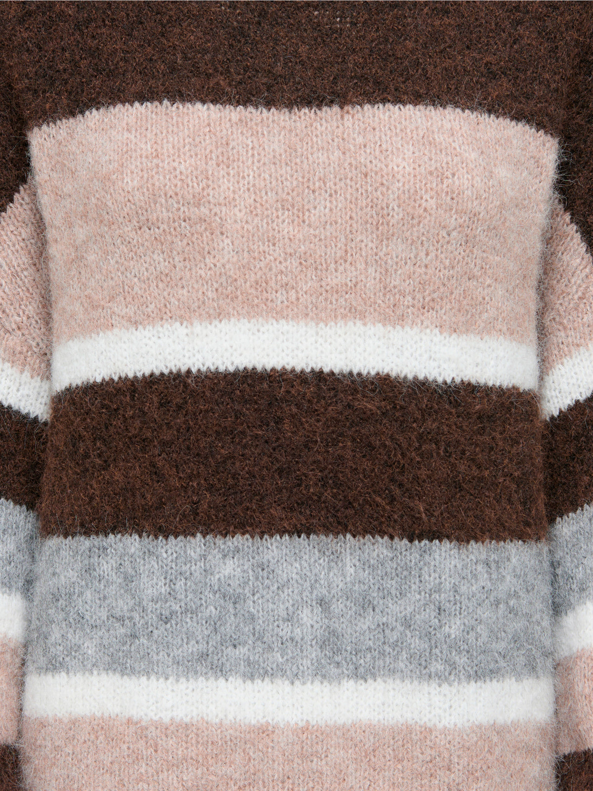Maglia JDY Zoey Marrone girocollo a righe 15359620 /Chocolate Brown JDY 