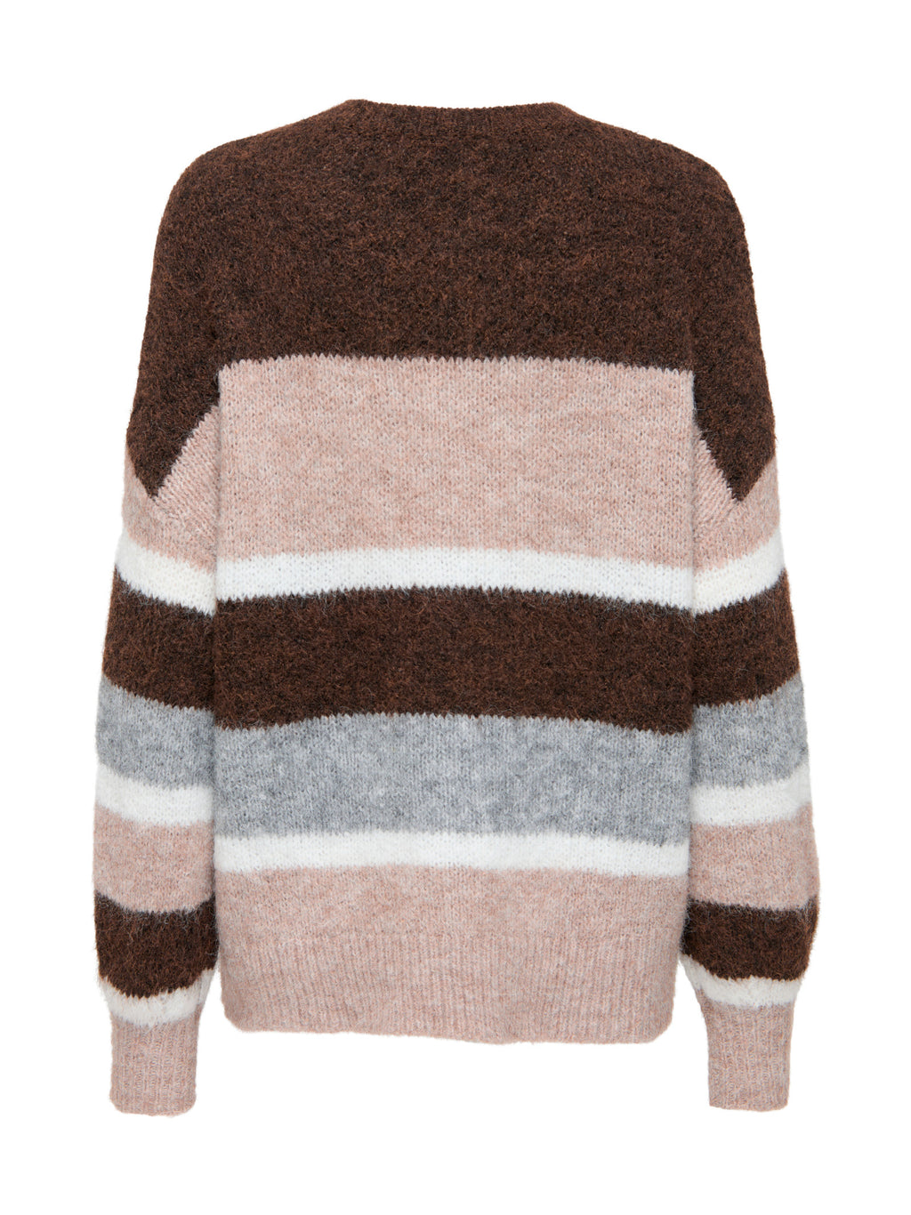 Maglia JDY Zoey Marrone girocollo a righe 15359620 /Chocolate Brown JDY 