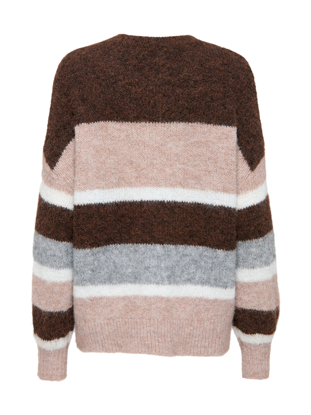 Maglia JDY Zoey Marrone girocollo a righe 15359620 /Chocolate Brown JDY 