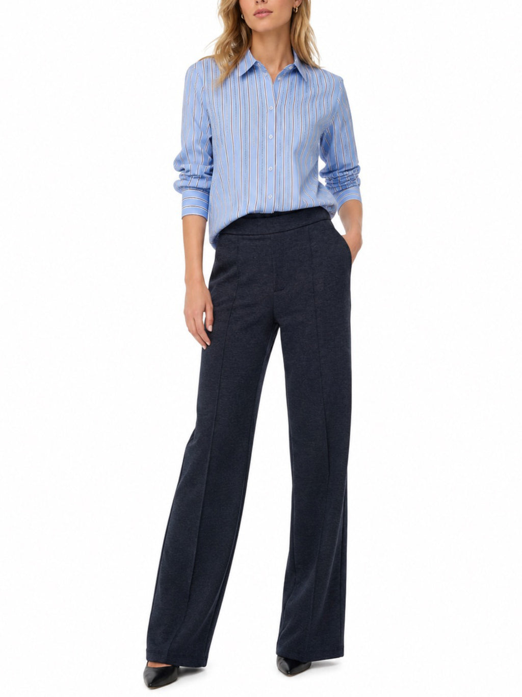 Pantalone JDY Risso Nero wide leg a vita alta 15359919 /Black JDY 
