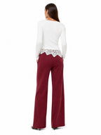 Pantalone JDY Risso Vinaccia wide leg a vita alta 15359919 /Windsor Wine JDY 