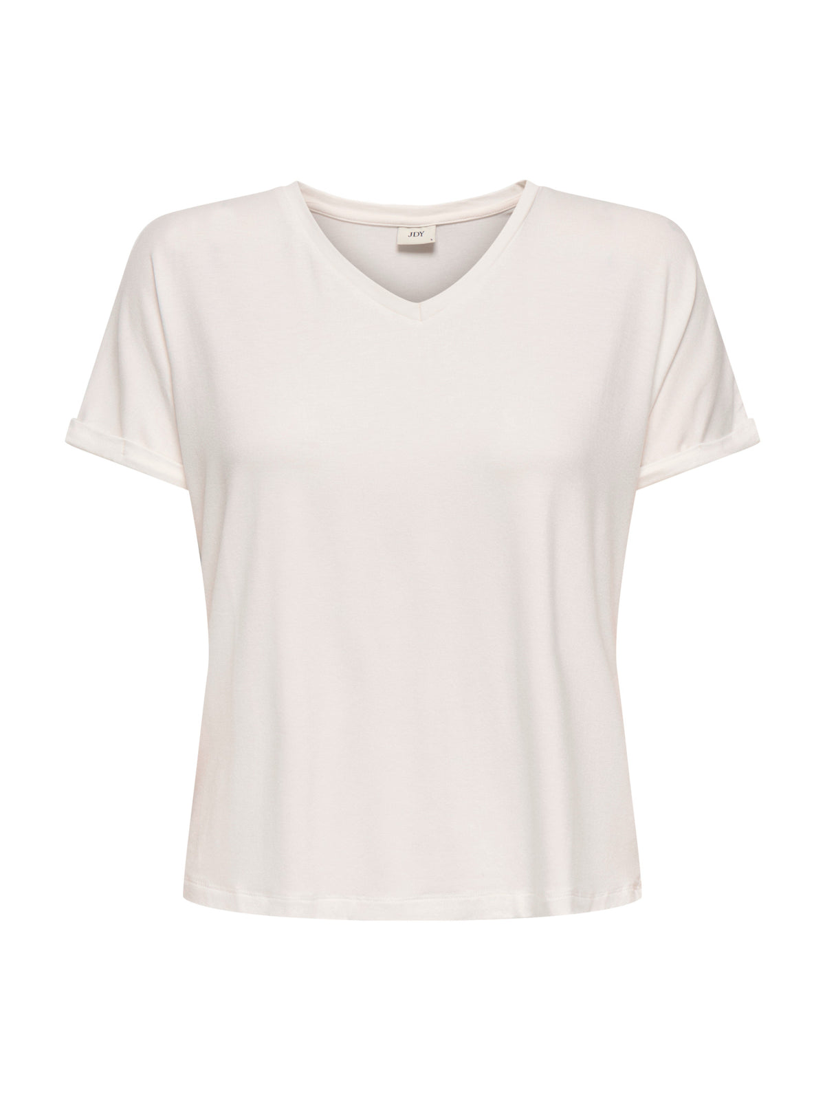 T-shirt JDY Sissy Bianco con scollo a V 15364526 /Cloud Dancer JDY 
