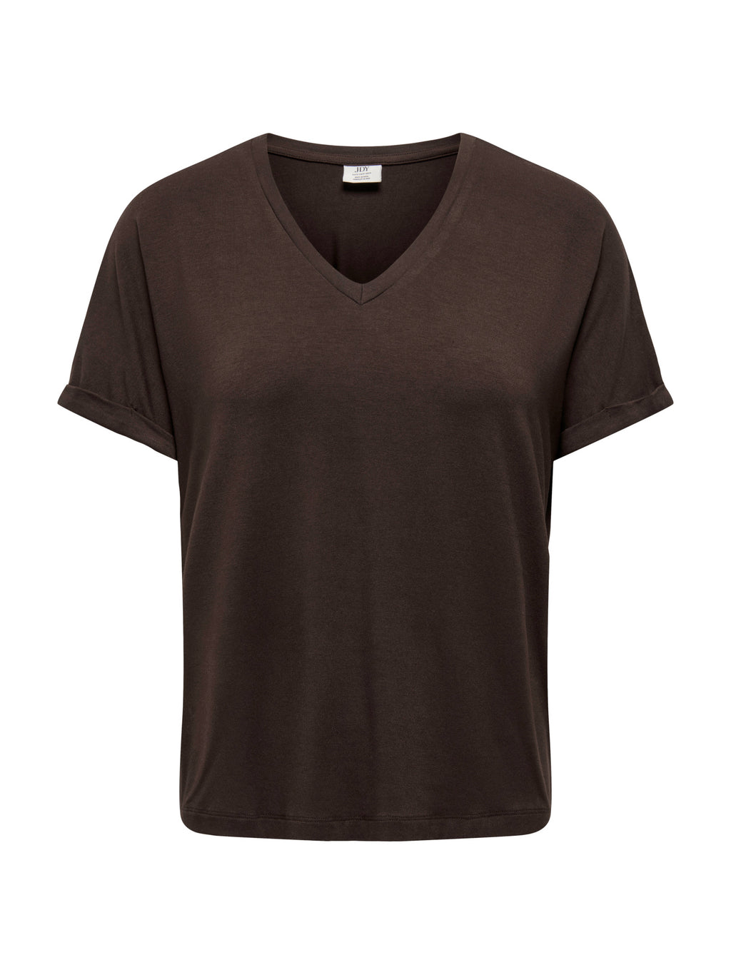 T-shirt JDY Sissy Marrone con scollo a V 15364526 /Coffee Bean JDY 