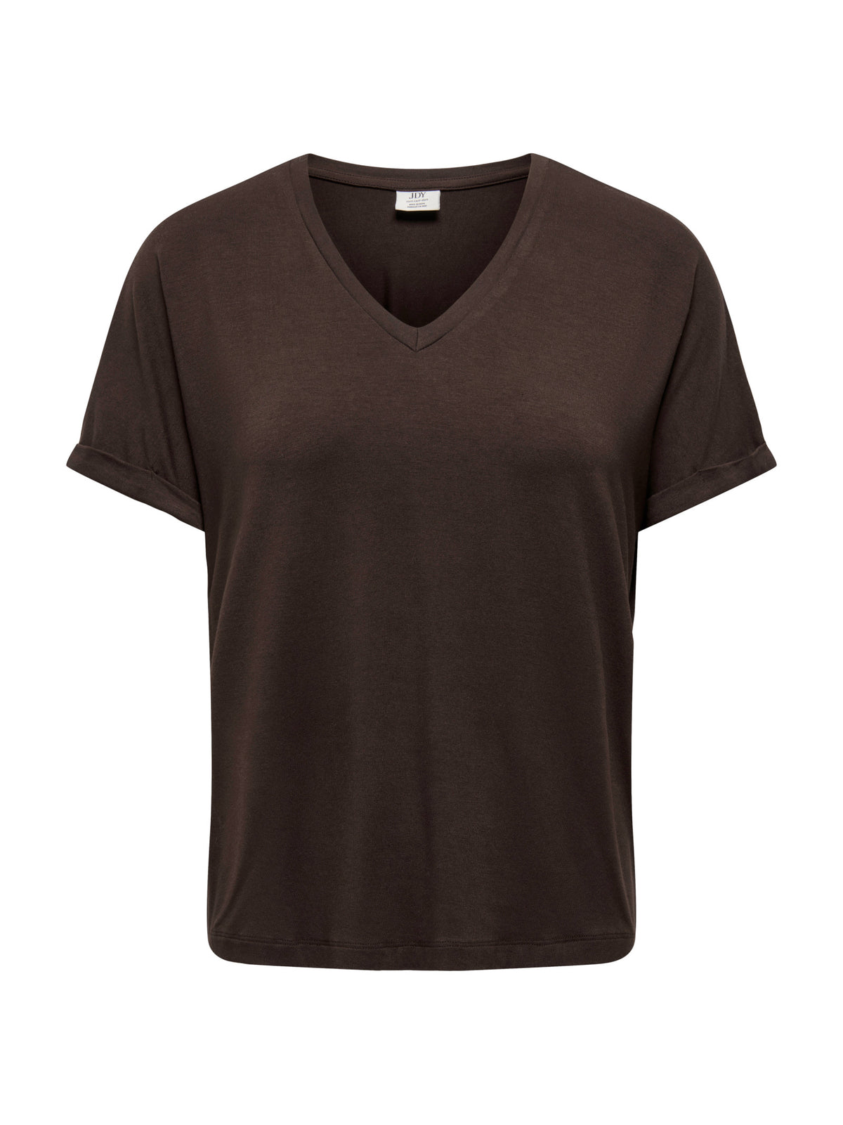 T-shirt JDY Sissy Marrone con scollo a V 15364526 /Coffee Bean JDY 