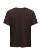 T-shirt JDY Sissy Marrone con scollo a V 15364526 /Coffee Bean JDY 