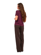 T-shirt JDY Sissy Bordeaux con scollo a V 15364526 /Windsor Wine JDY 