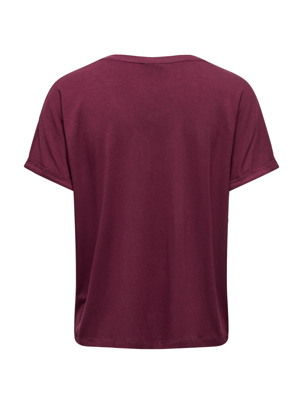 T-shirt JDY Sissy Bordeaux con scollo a V 15364526 /Windsor Wine JDY 