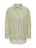 Camicia JDY Vesper Bianco Verde a righe verticali 15370877 /Sphagnum Cloud Dancer JDY 