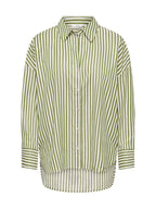 Camicia JDY Vesper Bianco Verde a righe verticali 15370877 /Sphagnum Cloud Dancer JDY 