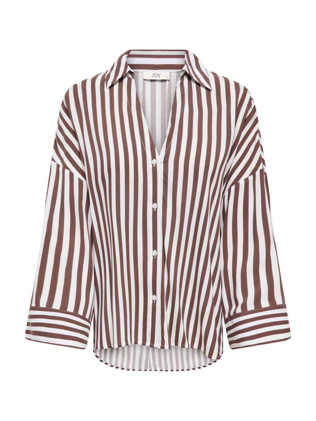 Camicia JDY Bianco Marrone Laurel maniche lunghe 15376486 /White Coffee Bean JDY 