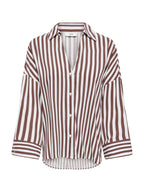 Camicia JDY Bianco Marrone Laurel maniche lunghe 15376486 /White Coffee Bean JDY 