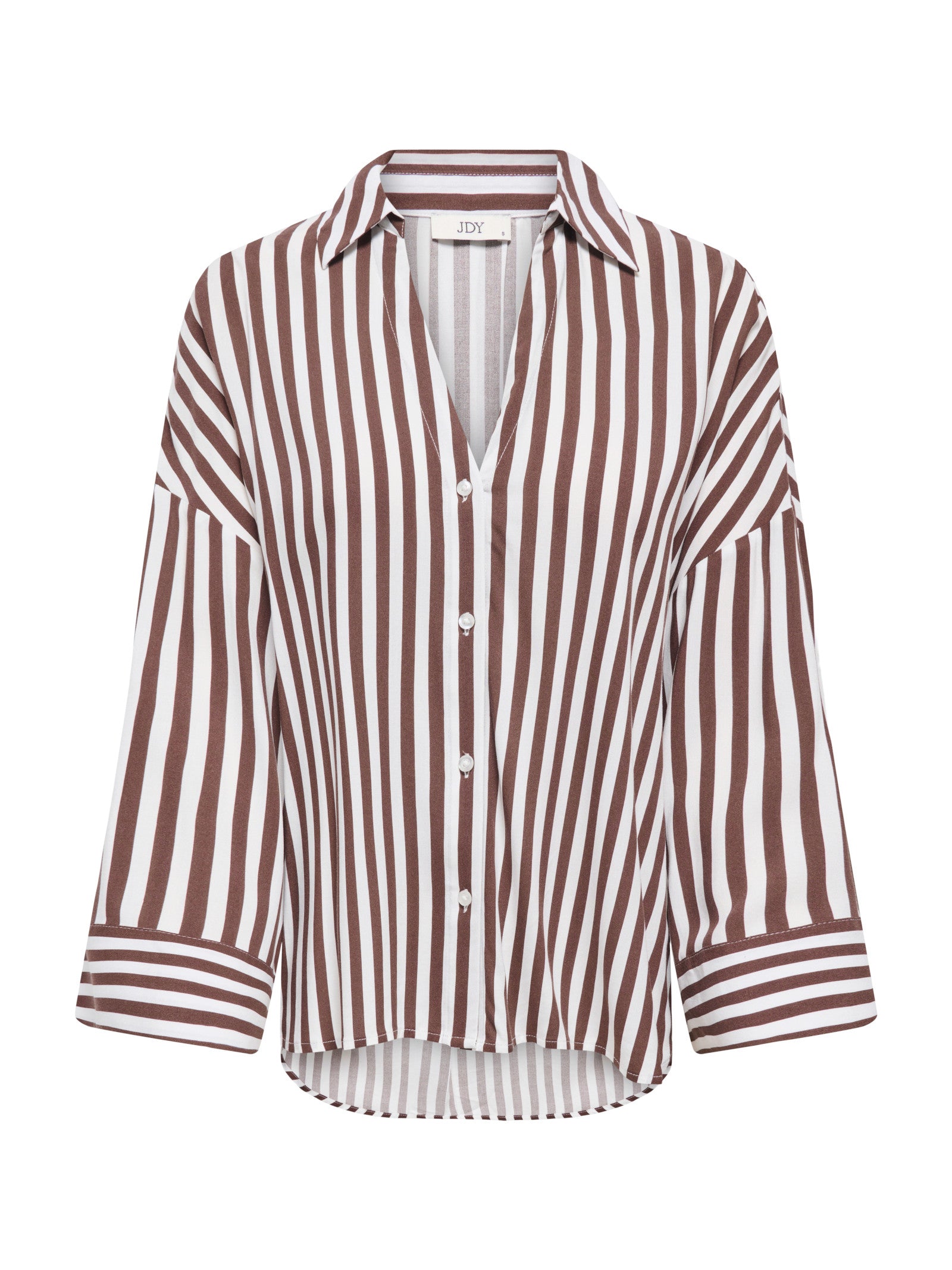 Camicia JDY Bianco Marrone Laurel maniche lunghe 15376486 /White Coffee Bean JDY 