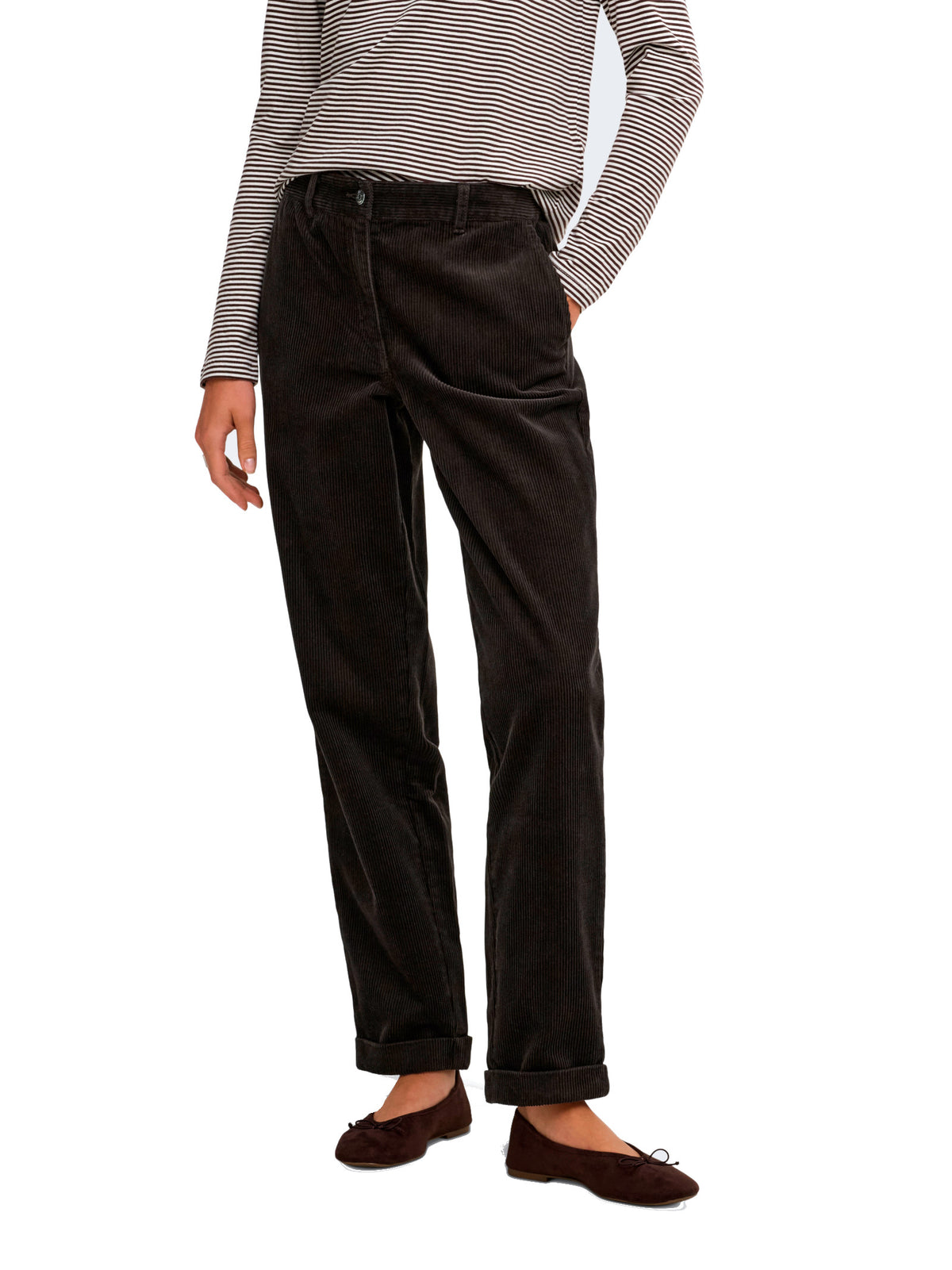 Pantalone JDY Shiraz Marrone in velluto a coste 15376602 /Chocolate Torte JDY 