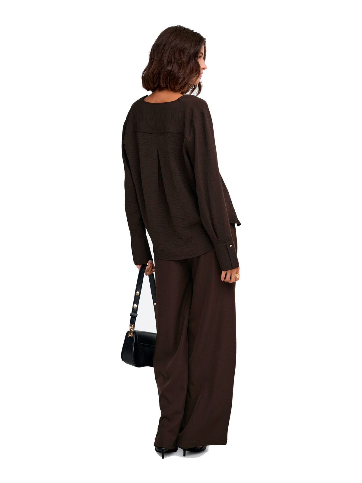 Blusa JDY Lion Marrone con scollo a V 15376607 /Chocolate Torte JDY 