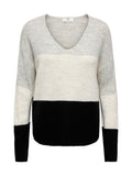 Maglia JDY Elanora Grigio con scollo a V 15376813 /Black JDY 