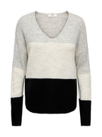 Maglia JDY Elanora Grigio con scollo a V 15376813 /Black JDY 