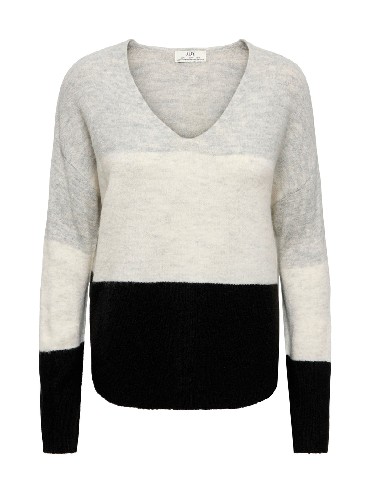 Maglia JDY Elanora Grigio con scollo a V 15376813 /Black JDY 