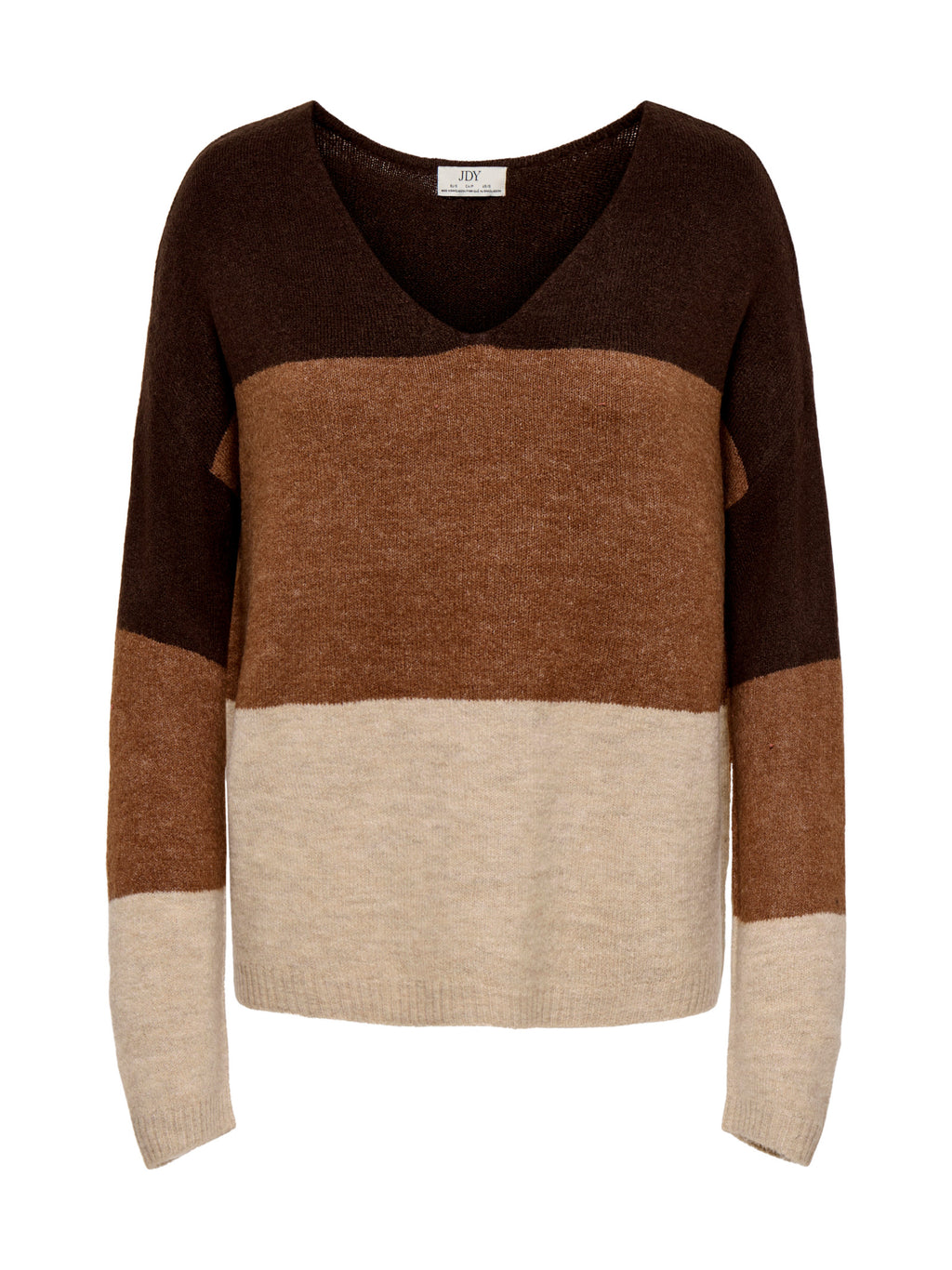 Maglia JDY Elanora Marrone con scollo a V 15376813 /Toffe Oatmeal JDY 