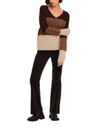 Maglia JDY Elanora Marrone con scollo a V 15376813 /Toffe Oatmeal JDY 