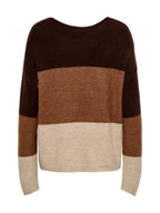 Maglia JDY Elanora Marrone con scollo a V 15376813 /Toffe Oatmeal JDY 