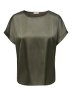 Blusa JDY Fifi Verde dall'effetto satinato 15379643 /Black Olive JDY 