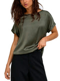 Blusa JDY Fifi Verde dall'effetto satinato 15379643 /Black Olive JDY 