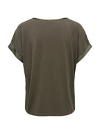 Blusa JDY Fifi Verde dall'effetto satinato 15379643 /Black Olive JDY 