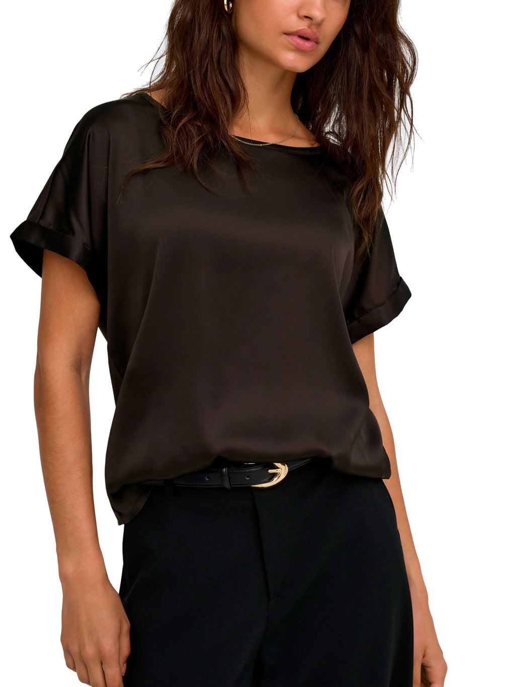 Blusa JDY Fifi Marrone dall'effetto satinato 15379643 /Chocolate Torte JDY 