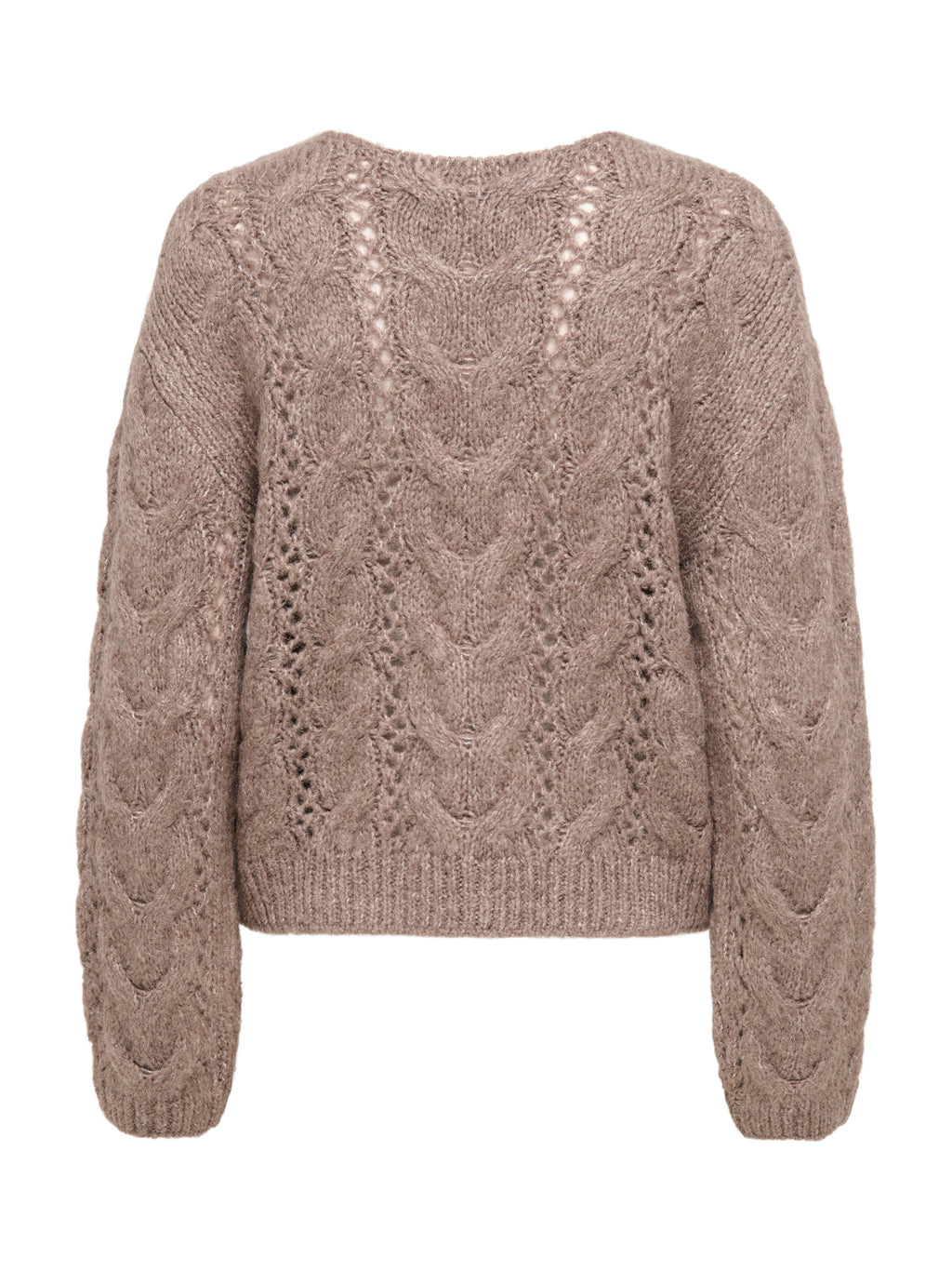 Maglia JDY Dinea Marrone con lavorazione a trecce 15379749 /Brownie JDY 