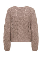 Maglia JDY Dinea Marrone con lavorazione a trecce 15379749 /Brownie JDY 