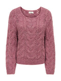 Maglia JDY Dinea Malva con lavorazione a trecce 15379749 /Grape Shake JDY 