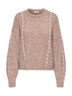 Maglia JDY Zoey beige cuciture decorative 15379818 /Chateau Gray JDY 