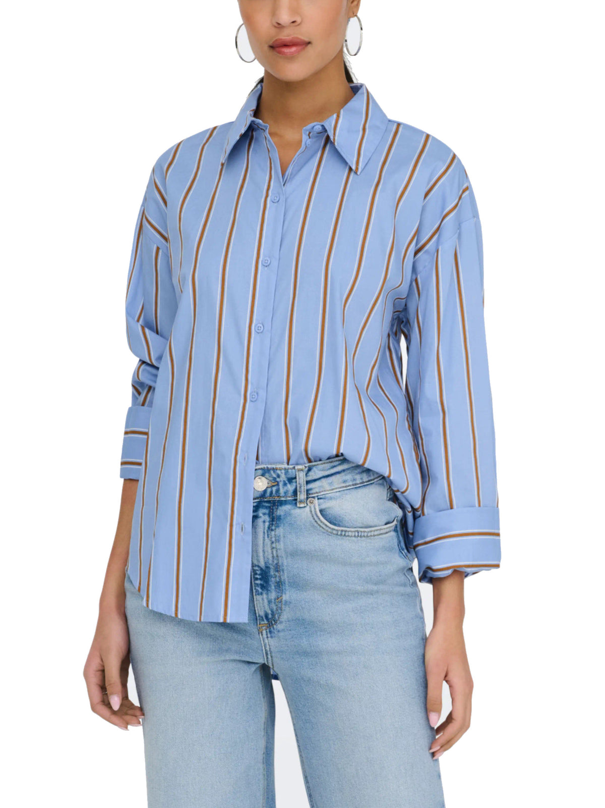 Camicia Jdy Serena Celeste a righe 15380444 /BEL AIR BLUE GOLDEN BROWN&CLOU JDY 