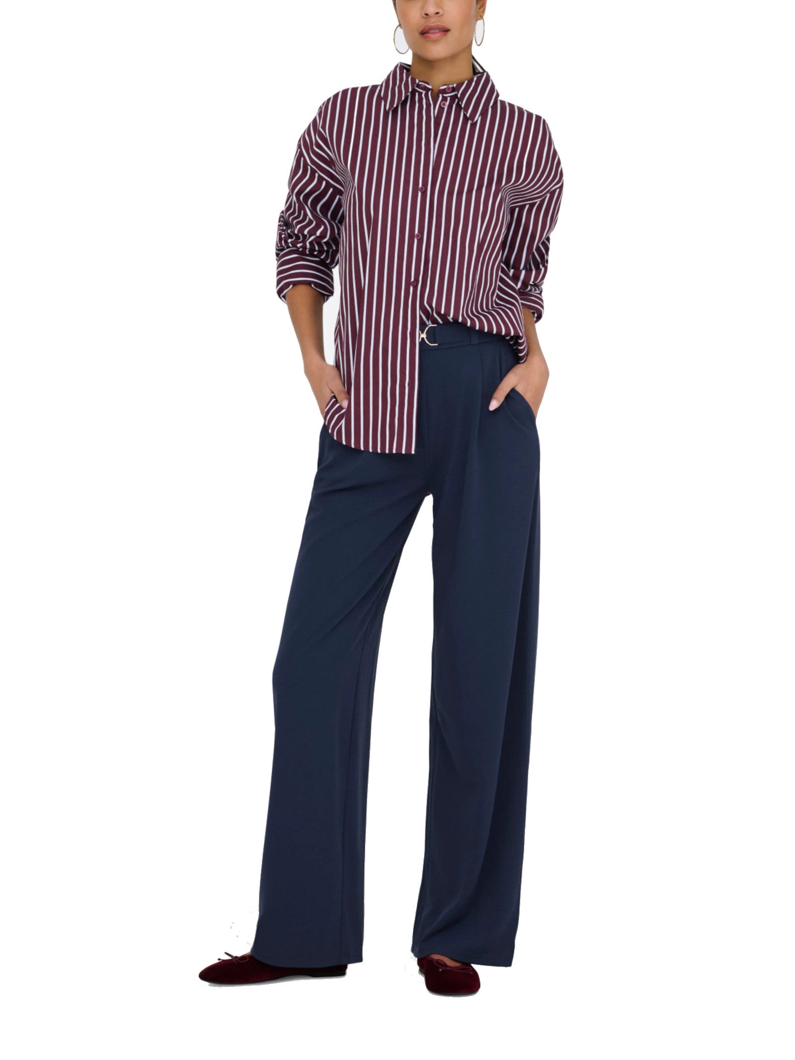 Camicia Jdy Serena Bordeaux a righe 15380444 /Port Royale JDY 