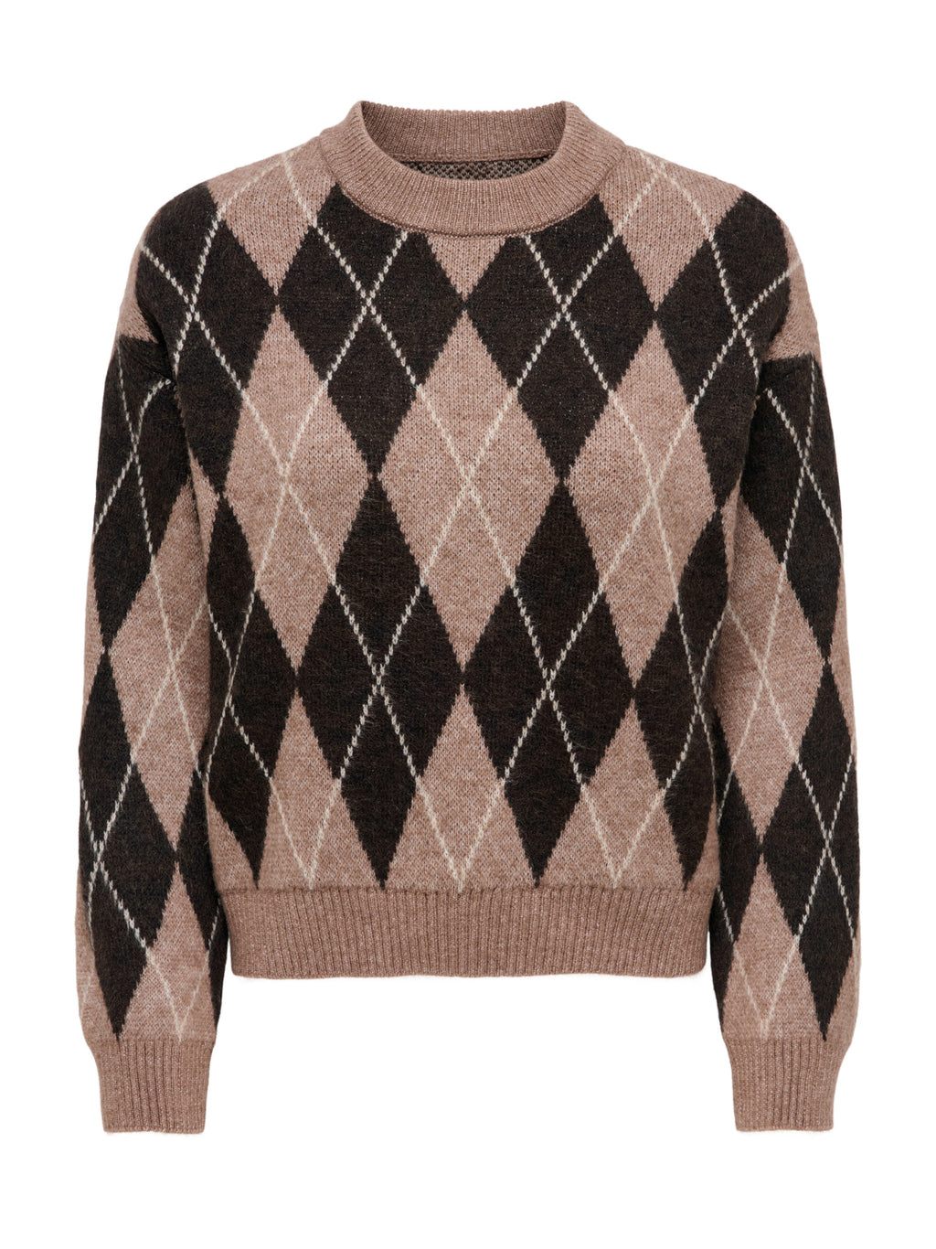 Maglia Jdy Banca Marrone a rombi 15381327 /Chocolate Torte JDY 