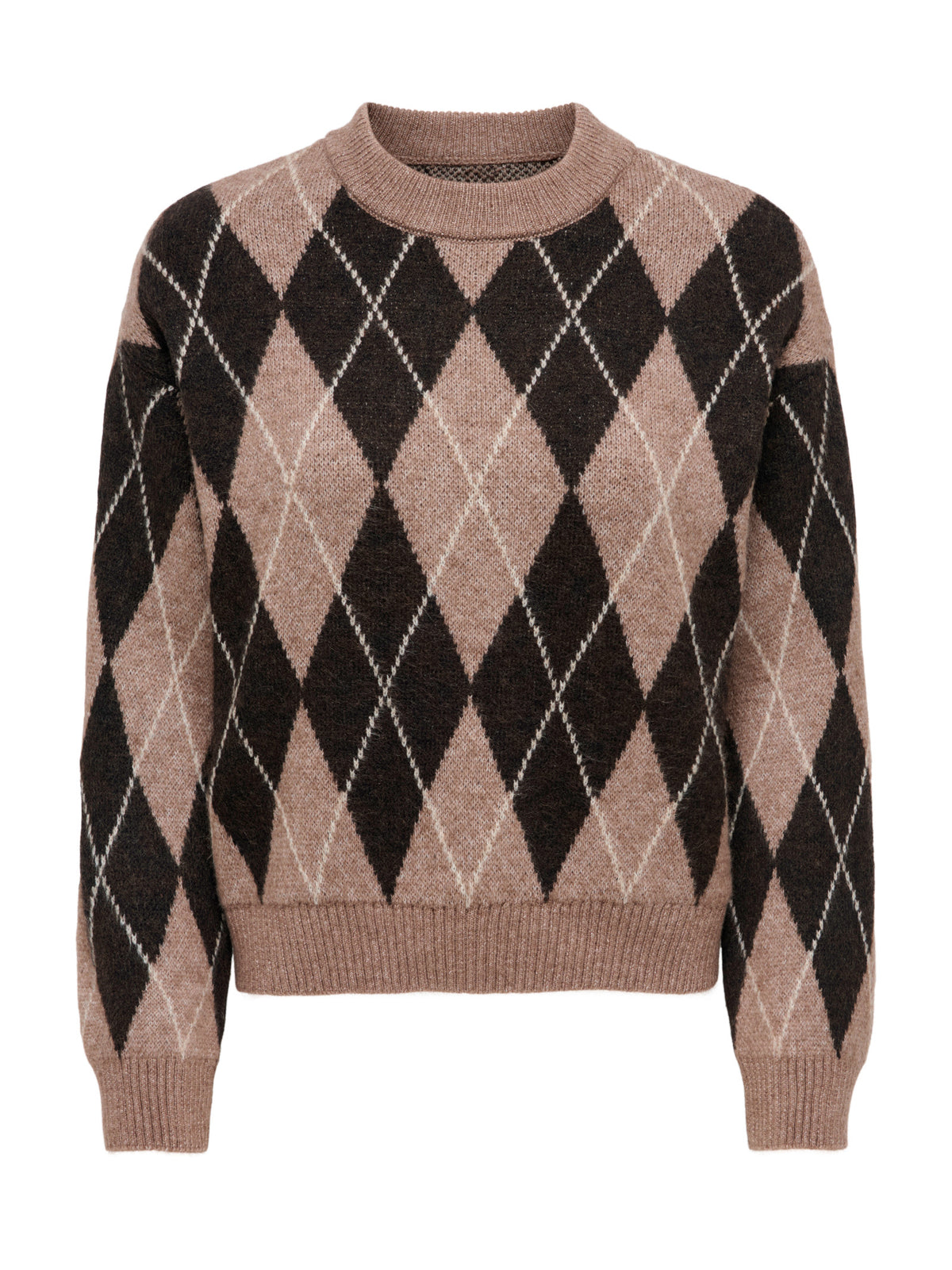 Maglia Jdy Banca Marrone a rombi 15381327 /Chocolate Torte JDY 