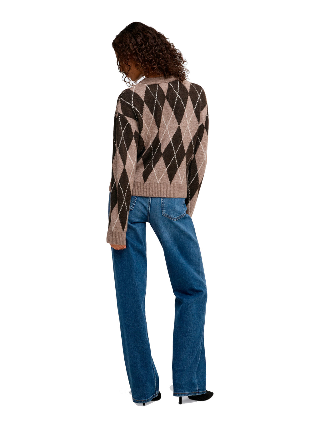 Maglia Jdy Banca Marrone a rombi 15381327 /Chocolate Torte JDY 